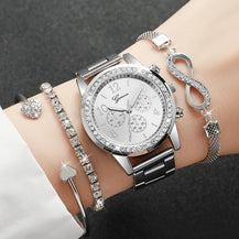 4PCS Crystal Charm Set